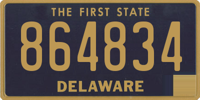 DE license plate 864834