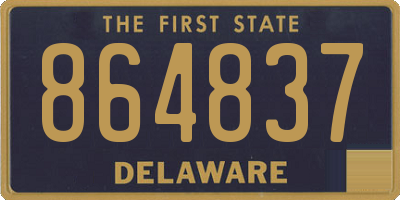 DE license plate 864837