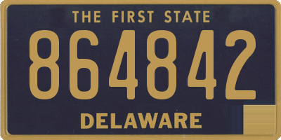 DE license plate 864842