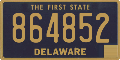 DE license plate 864852