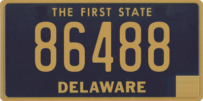 DE license plate 86488