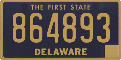 DE license plate 864893