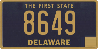 DE license plate 8649