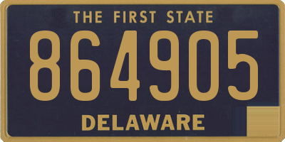 DE license plate 864905
