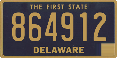 DE license plate 864912