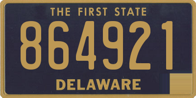 DE license plate 864921