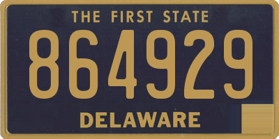 DE license plate 864929