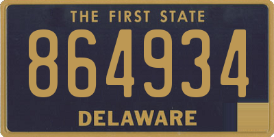 DE license plate 864934