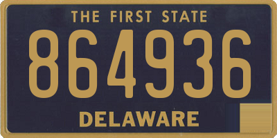 DE license plate 864936