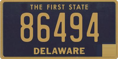 DE license plate 86494