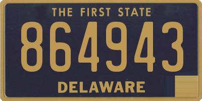 DE license plate 864943