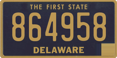 DE license plate 864958