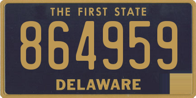 DE license plate 864959
