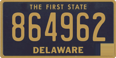 DE license plate 864962