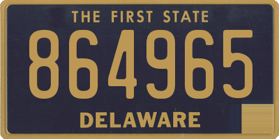DE license plate 864965