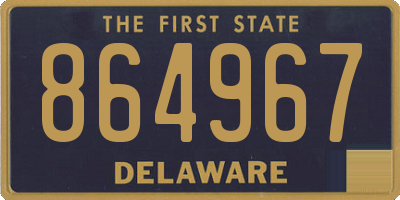 DE license plate 864967