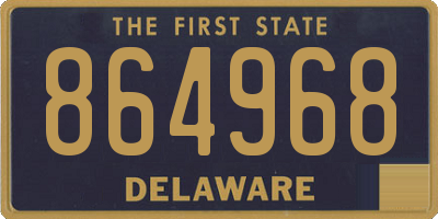DE license plate 864968