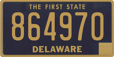 DE license plate 864970