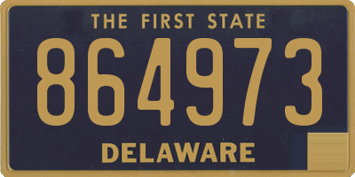 DE license plate 864973