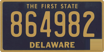 DE license plate 864982