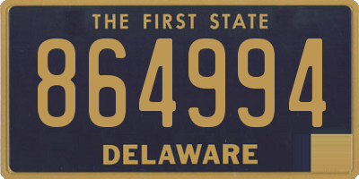 DE license plate 864994