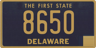 DE license plate 8650
