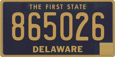 DE license plate 865026