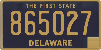 DE license plate 865027