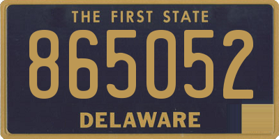 DE license plate 865052