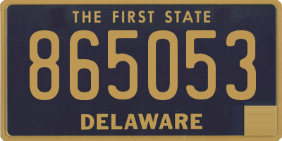 DE license plate 865053
