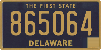 DE license plate 865064