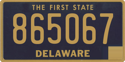 DE license plate 865067