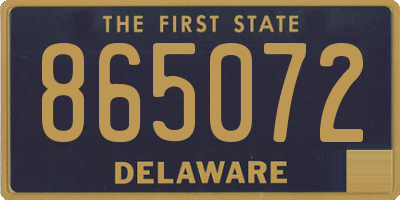 DE license plate 865072