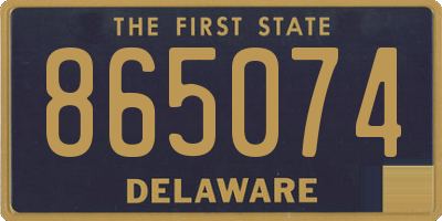 DE license plate 865074