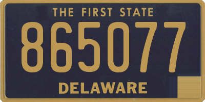 DE license plate 865077