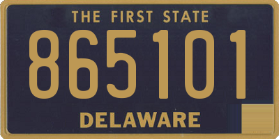 DE license plate 865101