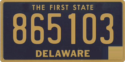 DE license plate 865103
