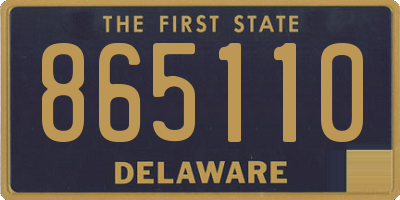 DE license plate 865110