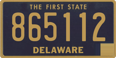 DE license plate 865112