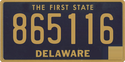 DE license plate 865116