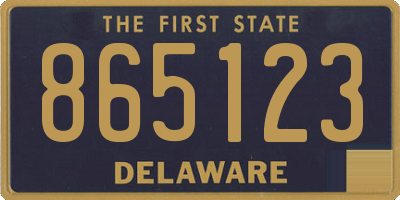 DE license plate 865123