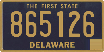 DE license plate 865126