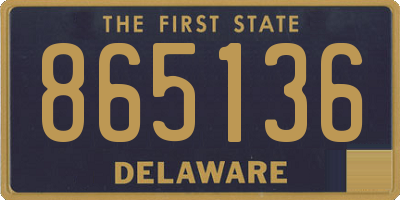 DE license plate 865136