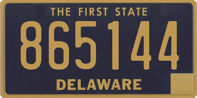 DE license plate 865144
