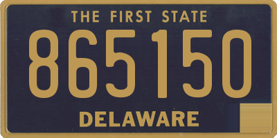 DE license plate 865150
