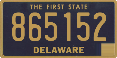 DE license plate 865152