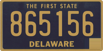 DE license plate 865156