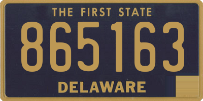DE license plate 865163