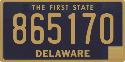 DE license plate 865170