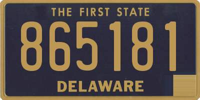 DE license plate 865181